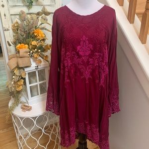 Johnny was robin tunic top berry color used